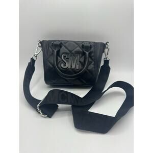 Steve Madden Bbabi Mini Crossbody Bag Black Quilted Viral TikTok Good Used